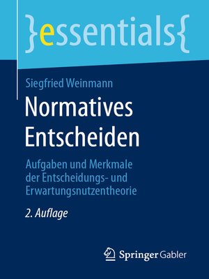 cover image of Normatives Entscheiden